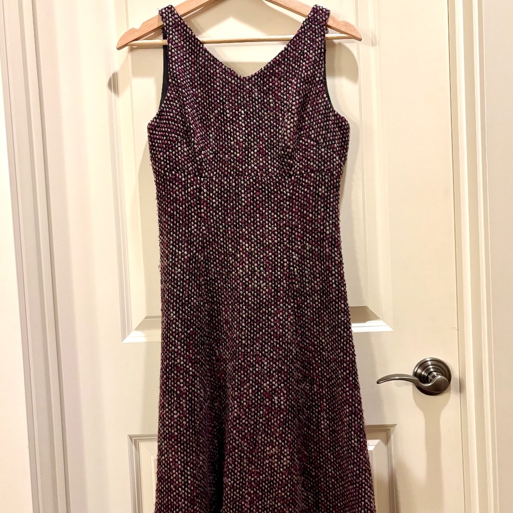 Tocca Wool Dress is Purple/Plum - Sz2
